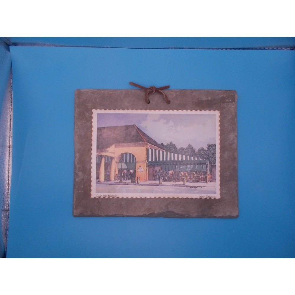 Archie's Sketches Historic New Orleans Roofing Slate Cafe Du Monde Wall Art